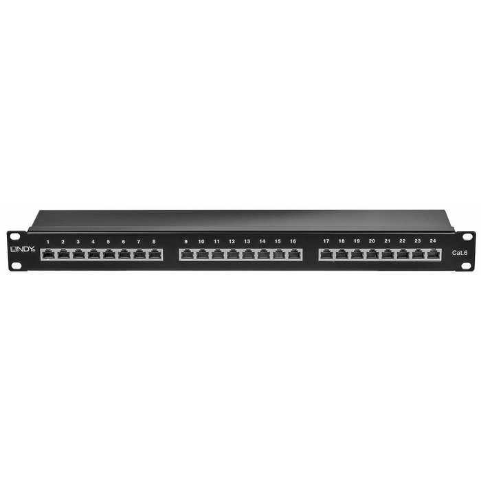 Lindy Patch Panel 25990 de 24 puertos Cat6, 1U, Negro Lindy Patch Panel 25990 de 24 puertos Cat6, 1U, Negro