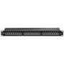 Lindy Patch Panel 25990 de 24 puertos Cat6, 1U, Negro