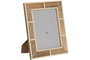 DKD Home Decor Marco de Foto 15x20 Natural Blanco Mango Resina 1.8 x 26 x 21 cm (4 Unidades)