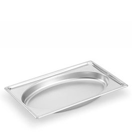 Vollrath Pujadas Cubeta GN Oval Acero Inoxidable 1/1-065 para Buffet, 53x32.5x6.5 cm