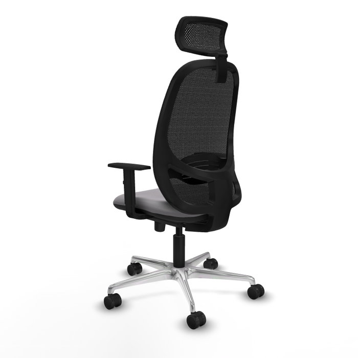 PIQUERAS Y CRESPO Silla de oficina Cilanco con mecanismo Sincro, Gris y Negro