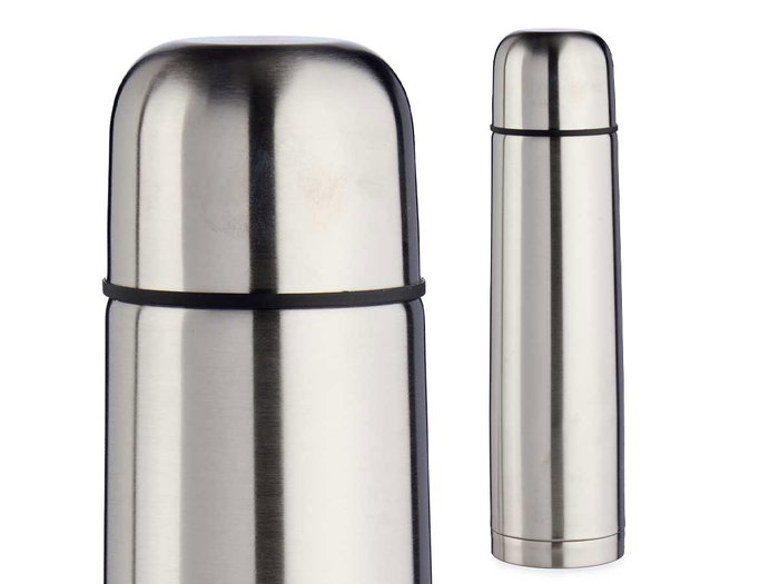 Kinvara Termo de Acero 1000 ml con Tapa, Aislamiento Térmico, 31.4 cm Alto x 8 cm Ancho x 8 cm Largo, Materiales SS201, PP y Silicona (Set de 12)