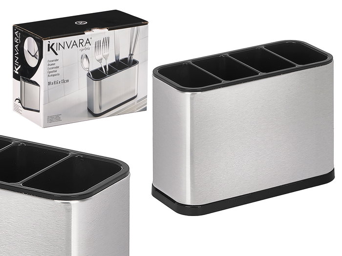 Kinvara Escurridor de Acero Rectangular para Cocina, 18.2 x 13 x 8.5 cm, Color Acero, Material SS430 y ABS (Set de 24) Kinvara Escurridor de Acero Rectangular para Cocina, 18.2 x 13 x 8.5 cm, Color Acero, Material SS430 y ABS (Set de 24)