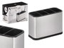 Kinvara Escurridor de Acero Rectangular para Cocina, 18.2 x 13 x 8.5 cm, Color Acero, Material SS430 y ABS (Set de 24)