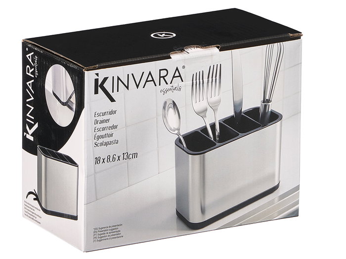 Kinvara Escurridor de Acero Rectangular para Cocina, 18.2 x 13 x 8.5 cm, Color Acero, Material SS430 y ABS (Set de 24) Kinvara Escurridor de Acero Rectangular para Cocina, 18.2 x 13 x 8.5 cm, Color Acero, Material SS430 y ABS (Set de 24)