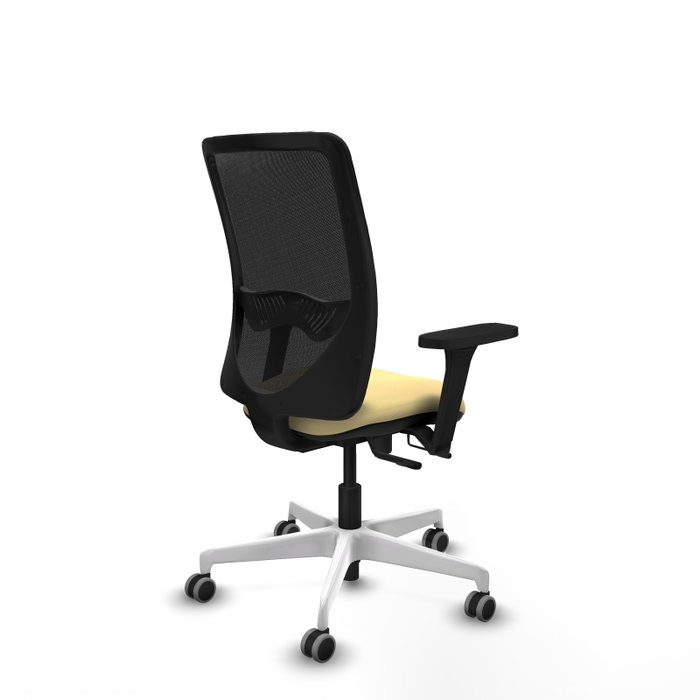 PIQUERAS Y CRESPO Silla de oficina Zulema con mecanismo Sincro/Traslack, Crema y Negro