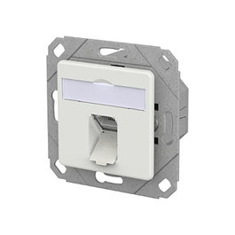 METZ CONNECT Toma de conexión E-DAT C6A IDC 1 puerto RJ-45 Blanco