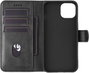 eSTUFF Funda Tipo Billetera WALES PU para iPhone 17e/16e/14 - Negra con Soporte y Ranuras para Tarjetas