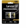 Lexar Professional 1800x 128 GB SDXC UHS-II, Pack de 2