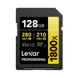 Lexar Professional 1800x 128 GB SDXC UHS-II, Pack de 2