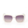 Guess Gafas Sol GU7889 21Z 140 mm Mujer Gafas de Sol Cuadradas Montura Blanca Cristales Degradados 140 mm