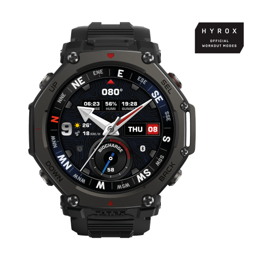 Amazfit T-REX 3 PRO Reloj Inteligente Negro Pantalla AMOLED Táctil GPS 1.5" Resistente al Agua 10 ATM 27 Días Batería