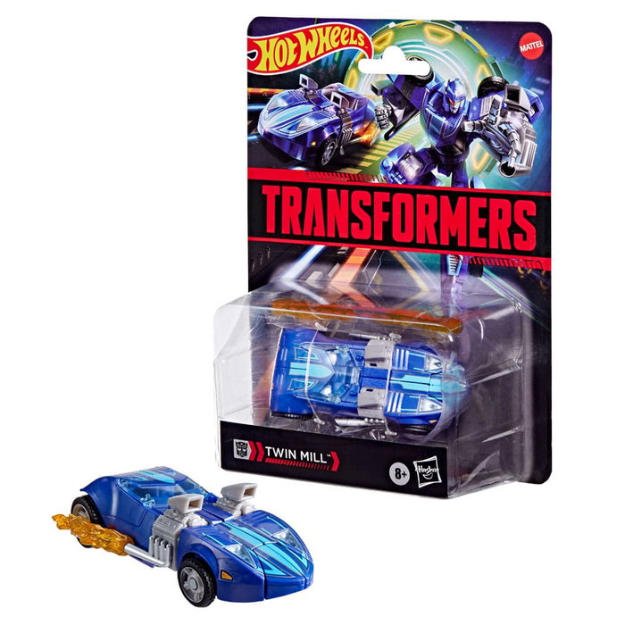 Hasbro Hot Wheels x Transformers Twin Mill Azul 12,5 cm