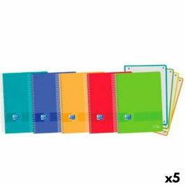 Oxford Live&Go Europeanbook 4 Cuaderno A5+ 120 Hojas 5x5 Surtido Vivo (Set de 5)