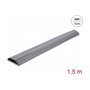 DeLOCK Canaleta de cableado de PVC flexible 70 x 13 mm, 1,5 m, Gris