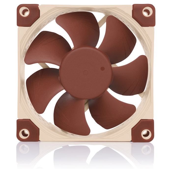 Noctua Ventilador NF-A8 PWM de 80 mm, 8 cm, 55,5 m³/h, 2200 RPM, 13,8-17,7 dB, 4-Pines, Beige/Marrón, para PC
