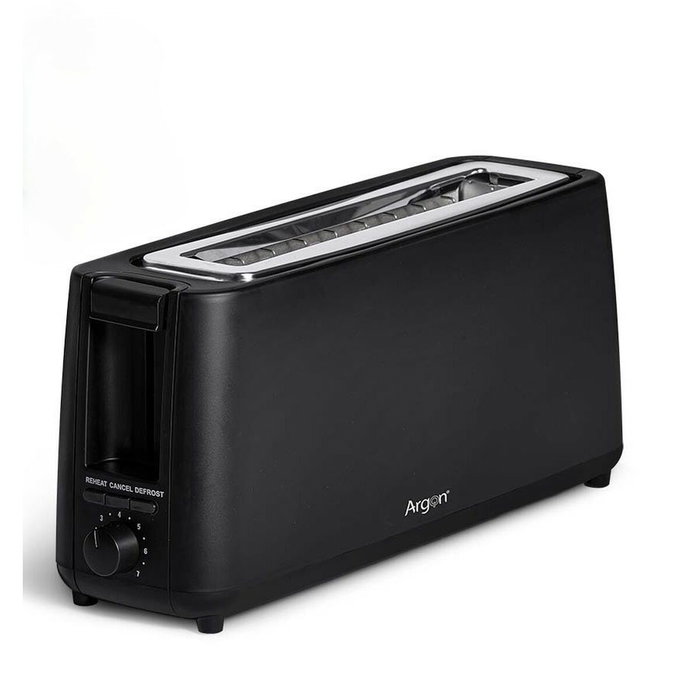 Argon Tostadora Simple Larga Negro Mate 900W