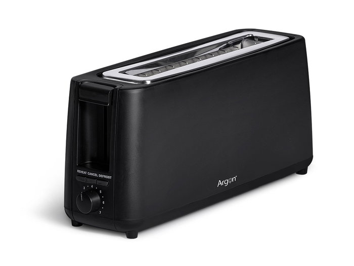 Argon Tostadora Simple Larga Negro Mate 900W 38 x 17 x 11 cm (Set de 6)