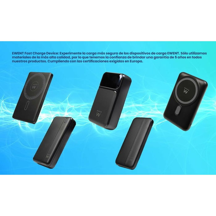 EWENT Power Bank UltraSlim MagSafe® 5000mAh PD 22.5W Negro