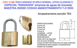 TESA Candado 55 AN LT 35095D