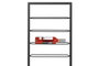DKD Home Decor Botellero de Metal Negro para Pared con 8 Estanterías