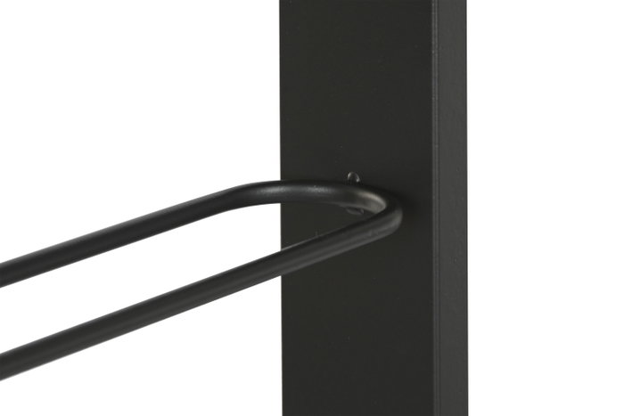 DKD Home Decor Botellero de Metal Negro para Pared con 8 Estanterías
