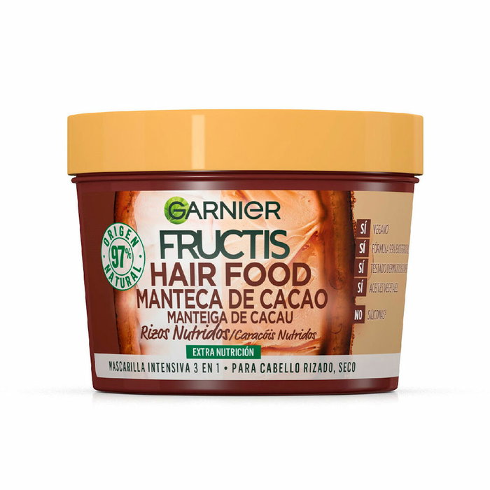 Garnier Fructis Hair Food Manteca de Cacao Mascarilla Rizos Nutridos 390 ml