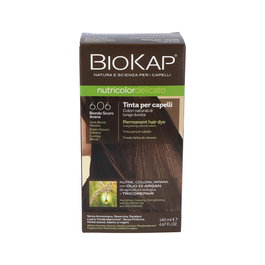 Biokap Tinte para el Cabello Rubio Oscuro Habana 6.06 Delicato - 140 ml - Cobertura de Canas con Ingredientes Vegetales