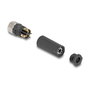 DeLOCK Conector M8 codificado A de 3 pines hembra para montaje con conexión por tornillo