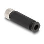 DeLOCK Conector M8 codificado A de 3 pines hembra para montaje con conexión por tornillo