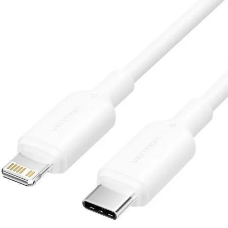 Vention Cable USB 2.0 Tipo-C a Lightning Macho 27W 480Mbps 1m Blanco Vention Cable USB 2.0 Tipo-C a Lightning Macho 27W 480Mbps 1m Blanco