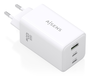 AISENS Cargador GaN 100W, 2x USB-C PD3.0 QC4.0 QC5.0, 1x USB-A QC3.0, Blanco