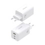 Aisens Cargador GaN 100W 2x USB-C y 1x USB-A Blanco ASCH-100W3P051-W