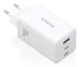 Aisens ASCH-100W3P051-W Cargador GaN 100W con 2 Puertos USB-C PD3.0/QC4.0/QC5.0 y 1 Puerto USB-A QC3.0 para Carga Rápida de Laptops y Móviles - Blanco