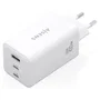 Aisens Cargador GaN 100W, 2 puertos USB-C PD 3.0 QC 4.0 QC 5.0, 1 puerto USB-A QC 3.0, Blanco