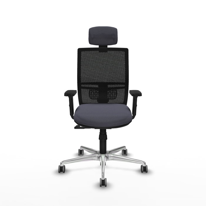 PIQUERAS Y CRESPO Silla de oficina Yunquera con mecanismo Sincro, Gris oscuro y Negro PIQUERAS Y CRESPO Silla de oficina Yunquera con mecanismo Sincro, Gris oscuro y Negro