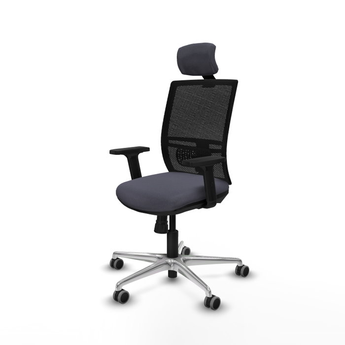 PIQUERAS Y CRESPO Silla de oficina Yunquera con mecanismo Sincro, Gris oscuro y Negro PIQUERAS Y CRESPO Silla de oficina Yunquera con mecanismo Sincro, Gris oscuro y Negro