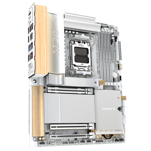 Gigabyte X870E AERO X3D WOOD ATX Blanco