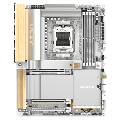 Gigabyte X870E AERO X3D WOOD ATX Blanco
