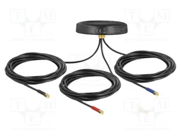 DeLOCK Antena Multibanda LTE-MIMO UMTS GSM GNSS 3 x SMA Negra