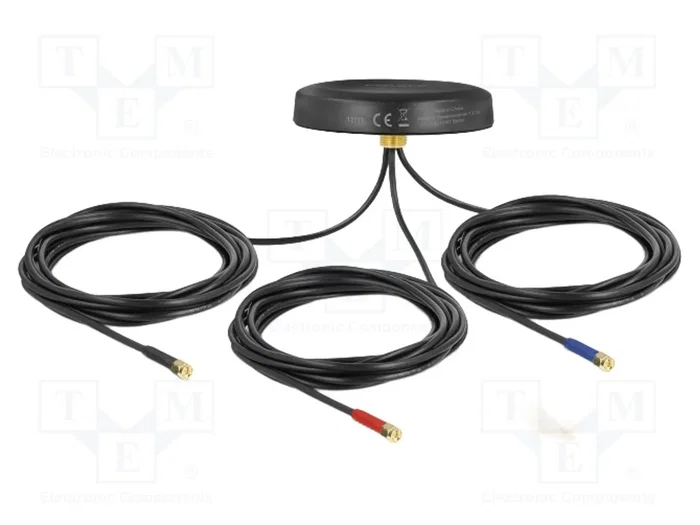 DeLOCK Antena Multibanda LTE-MIMO UMTS GSM GNSS 3 x SMA Negra DeLOCK Antena Multibanda LTE-MIMO UMTS GSM GNSS 3 x SMA Negra