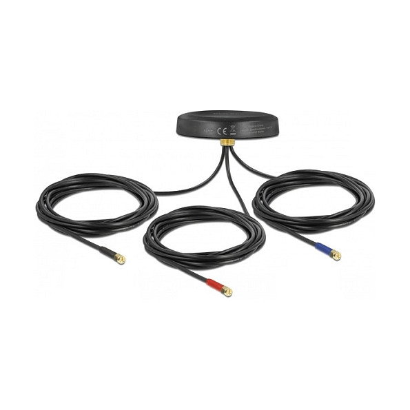 DeLOCK Antena Multibanda LTE-MIMO UMTS GSM GNSS 3 x SMA Negra DeLOCK Antena Multibanda LTE-MIMO UMTS GSM GNSS 3 x SMA Negra