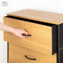 Max Home Cómoda con 4 Cajones 55x30x100 cm Hierro y MDF Color Baby