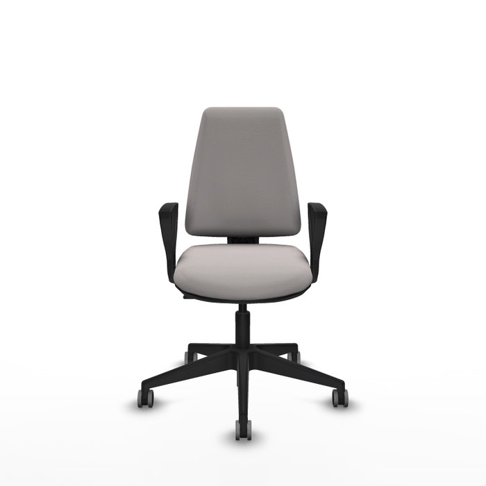 PIQUERAS Y CRESPO Silla de oficina Elche Blanca con brazos fijos