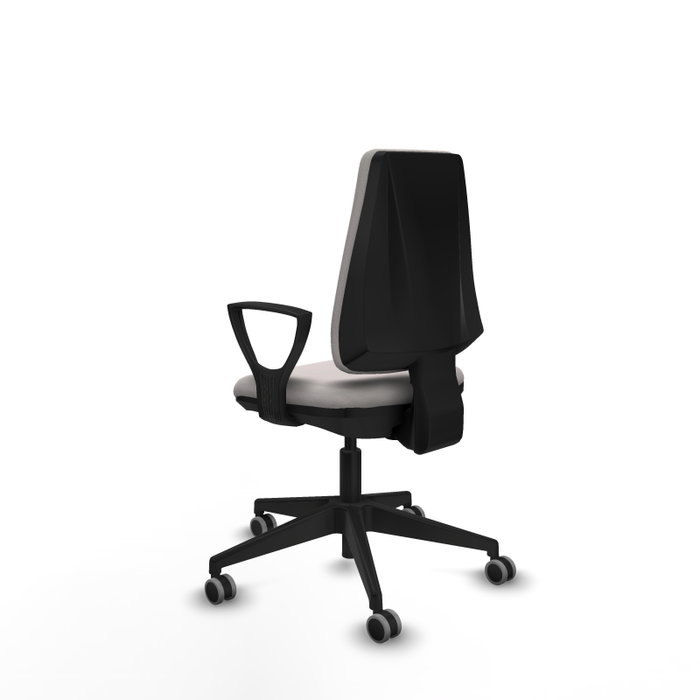 PIQUERAS Y CRESPO Silla de oficina Elche Blanca con brazos fijos