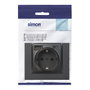 Simon Base enchufe Schuko + USB A + C 10,5 W 16 A 250 V~ Negro mate