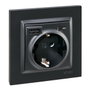 Simon Base enchufe Schuko + USB A + C 10,5 W 16 A 250 V~ Negro mate