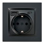 Simon Base enchufe Schuko + USB A + C 10,5 W 16 A 250 V~ Negro mate