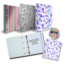 Carpebloc Iberplas Carton Forrado Fashion A4 4 An.25Mm Con Rec.120 Hj. 90 Gr. News Paper (Set de 6)