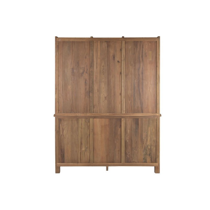 Vitrina Home ESPRIT Cristal madera de teca 160 X 45 X 210 CM
